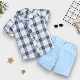 WINSWORLD ENTERPRISE Boys Checked Short Sleeves Shirt With Shorts-image-11