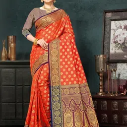 jayant creation Magenta Art Silk Barasi Sarees-picture-9