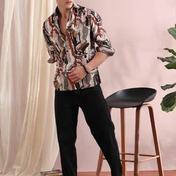 HOUSE OF MAHNOTS Men Classic Opaque Printed Casual Shirt-image-73