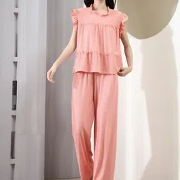 Stem Rope Women Solid Co-ord Set-image-85