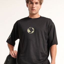 THE BEETEL HOUSE Men Printed Drop-Shoulder Sleeves Applique T-shirt-picture-34