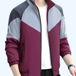 Men Colorblock Casual Jacket-image-97