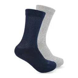 One8 Men Pack of 2 Breathable Cotton Calf Length Socks-3