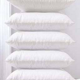 Shadowkart White 5 Pieces Fibre Filled Ultra Soft Sleep Pillow-34