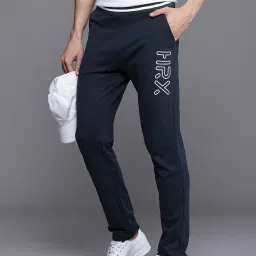 Men Printed Blue Track Pants-image-86
