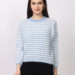Lory Women Printed Woollen Pullover-6