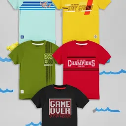 3PIN Boys Typography 5 Printed T-shirt-image-12