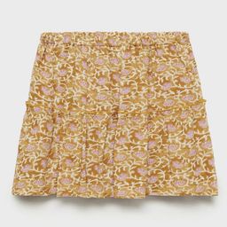 Mango Kids Girls Floral Print Tiered Skirt-image-36