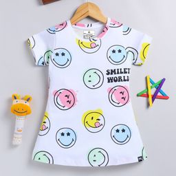 YK X Minute Mirth Girls Printed Pure Cotton A-Line Dress-image-82