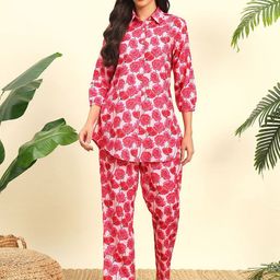 WoowZerz Printed Tunic With Trousers Co-Ords-picture-8
