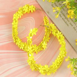 Sangria Gold Plated Beaded Hoop Earrings-47