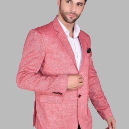 PRINTINDIA Notched Lapel Single Breasted Blazer-image-18