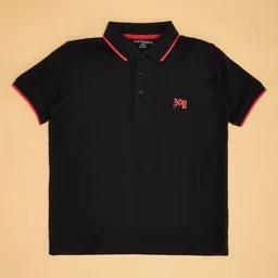 Pantaloons Junior Boys Polo Collar Applique T-shirt-image-25