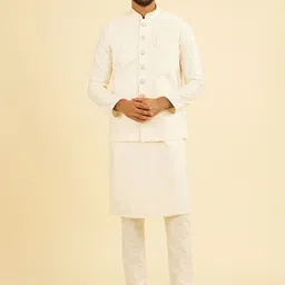 Manyavar Men Embroidered Nehru Jacket-image-48
