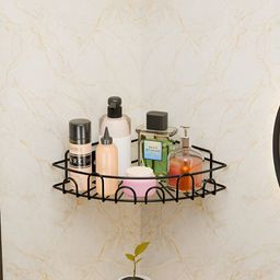 Aura Black Metal Self-Adhesive Bathroom Organisers-31