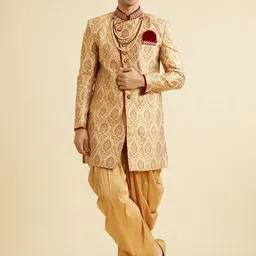 Manyavar Men Thread Embroidered Sherwani Set-image-77