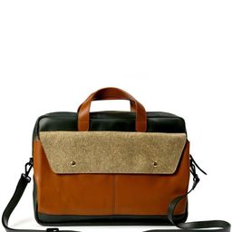 Green Hermitage Unisex Colourblocked Laptop Bag-image-86
