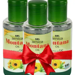 SBL Arnica Montana Set Of 3 Non Sticky Hair Oil With Calendula - 100 ml Each-11