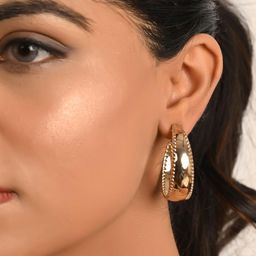 Raf the label Gold-Plated Circular Hoop Earrings-image-62