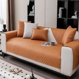 House of Quirk Double Seater Luxury Waterproof Anti-Slip Stretch Sofa Cover-image-51