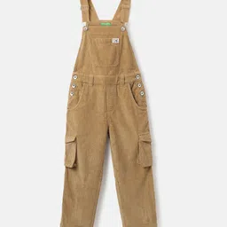 United Colors of Benetton Boys Regular Fit Solid Cotton Dungaree-image-55