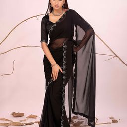 Moda Rapido Embellished Beads and Stones Pure Georgette Saree-image-50