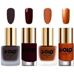 VOLO Set Of 4 Velvet Matte & Extra Shine Nail Polish - 8 ml Each - 29 - 35 - 44 - 60-30