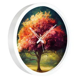 Aura Multicoloured & Multicoloured Printed Contemporary Wall Clock image 2