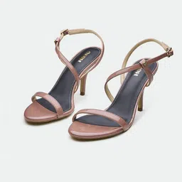 Oroh Women Leather Party Slim Heels Sandals with Buckles-46