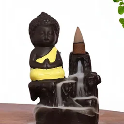 INTERNATIONAL GIFT Yellow Buddha Idol Showpiece-image-91