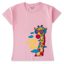 Luke & Lilly Girls Printed Raw Edge T-shirt-image-95