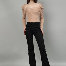 Fashion Gaiia Women Ribbed Sweetheart Neck Pullover-image-15