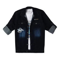 CAVIO Boys Lightweight Denim Jacket & T-Shirt-image-25