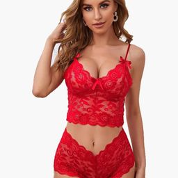GuSo Shopee Women Red Nylon Baby Dolls-picture-23