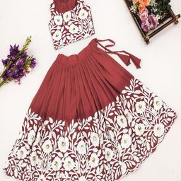 Shoryam Fashion Girls Silk Georgette Ready to Wear Lehenga Choli-image-53