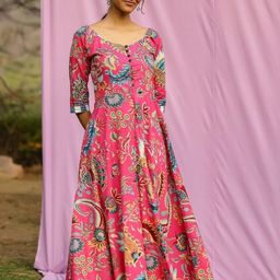 Gulaal Print Fit & Flare Maxi Dress-image-33