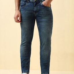 Allen Solly Men Skinny Fit Mid-Rise Heavy Fade Jeans-picture-24