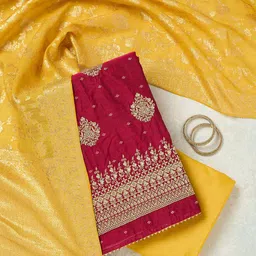 Koskii Floral Embroidered Unstitched Dress Material-picture-33