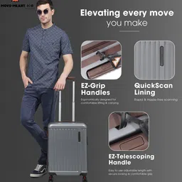 MOVE-MEANT Textured Hard-Sided Large Trolley Bag image 3