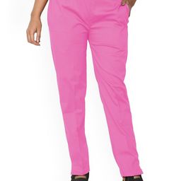 SRISARAS Women Cotton Regular Fit Mid-Rise Flat-Front Trouser-image-54