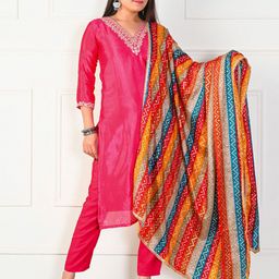 Apratim Printed Cotton Silk Leheriya Dupatta-15