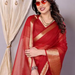 KALINI Zari Organza Banarasi Saree-picture-45