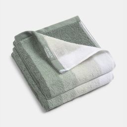 Jockey Green & White 2 Pieces Striped 500 GSM Cotton Terry Hand Towels-23