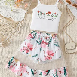 YK Girls Printed Top With Skirt Clothing Set-picture-58