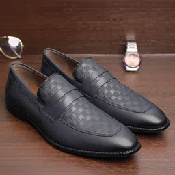 LOUIS STITCH Men's Leatherette Formal Moccasins Shoes-picture-17