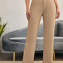 Chemistry Women Custom Straight Fit High-Rise Trousers-picture-5