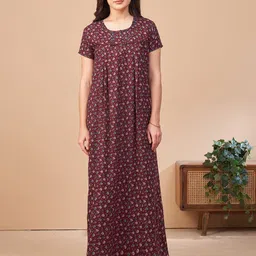 Sand Dune Printed Maxi Nightdress-image-42
