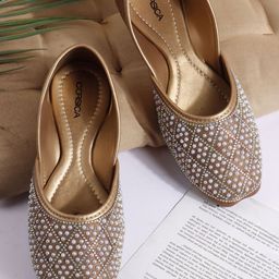 CORSICA Women Embellished Ethnic Mojaris Flats-picture-5