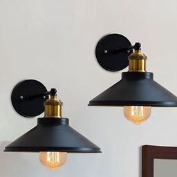 Decorcity Black Metal Contemporary Frustum Shaped Wall Lamp-11