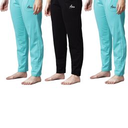Pack of 3 Women Cotton Regular Fit Pyjama with Side Pockets-image-105